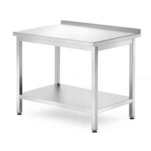 Seinapealne töölaud Profi Line riiuliga - S 700 x L 1000 mm - HENDI