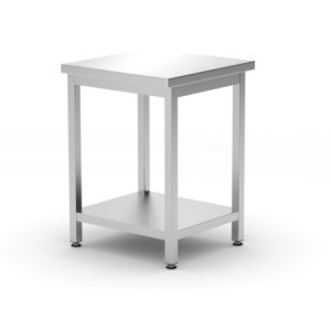 Keskne töölaud Kitchen Line riiuliga - S 600 x L 600 mm - HENDI