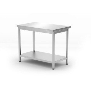 Keskne köögiliini töölaud riiuliga - S 600 x L 1000 mm - HENDI