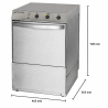Professional Dishwasher with Rinse Aid and Detergent Dispenser - 40 x 40 cm - Dynasteel