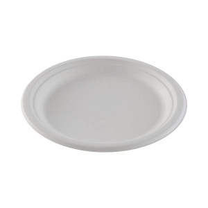 Ümmargused Bagasse taldrikud - 26,1 cm - Komplekt 50 - FourniResto