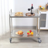 Stainless Steel Trolley with 2 Shelves - Refurbished