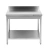 Table Inox avec Dosseret et Etagère - Dynasteel - Essentiel restauration