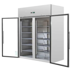 Positiivne külmkapp 1400 L 2 klaasustega GN 2/1