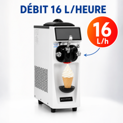 Pehme jäätise masin 16 L/h 1050 W - Dynasteel