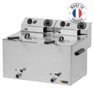Electric Fryer with Drain Tap - 2 x 8 L