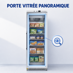 Freezer Cabinet 400 L Glazed Ventilated Cold -18/-22°C