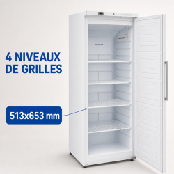 510 L Ventileeritud Sügavkülmik -18/-22°C Valge