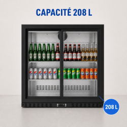 Refrigerated Back Bar 208 L - 2 Sliding Doors