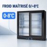 Refrigerated Back Bar 208 L - 2 Sliding Doors