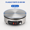 Elektriline pannkoogipann Pro Ø 400 mm 3000 W — Malmplaat