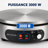 Elektriline pannkoogipann Pro Ø 400 mm 3000 W — Malmplaat