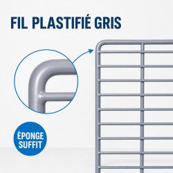 Grill salatile 560 x 330 mm — Plastikuga kaetud riiul