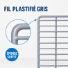 Grill salatile 560 x 330 mm — Plastikuga kaetud riiul