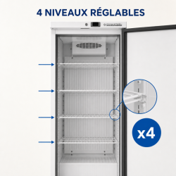 Armoire Réfrigérée Positive 380 L 0/+8°C Porte Pleine