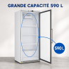 Armoire Réfrigérée Positive 590 L Vitrée 0/+8°C