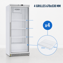 Positive Refrigerated Cabinet 590 L Glass 0/+8°C