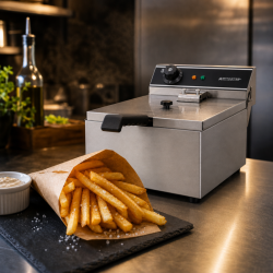 Friteuse Professionnelle 10 L 3000 W Roostevaba teras — Termostaat