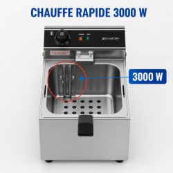 Friteuse Professionnelle 10 L 3000 W Roostevaba teras — Termostaat