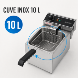 Friteuse Professionnelle 10 L 3000 W Roostevaba teras — Termostaat
