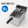 Friteuse Professionnelle 10 L 3000 W Roostevaba teras — Termostaat