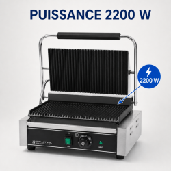 Grill Panini Pro 2200 W Rihveldatud 340x220 mm Roostevaba Teras