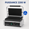 Grill Panini Pro 2200 W Rihveldatud 340x220 mm Roostevaba Teras