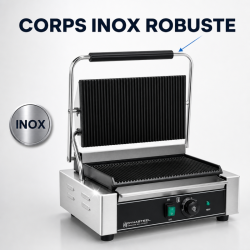 Grill Panini Pro 2200 W Rihveldatud 340x220 mm Roostevaba Teras