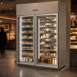 Positiivne külmkapp 1400 L 2 klaasustega GN 2/1
