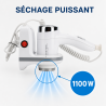 Seinapealne föön 1100 W Valge ABS | Hotell & CHR