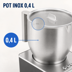 Mousseerija Piimale 0,4 L 650 W Roostevaba Teras – Dynasteel