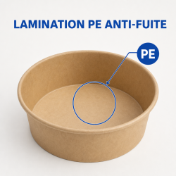 Kraft salatikauss 500 ml Ø 150 mm — Komplekt 300