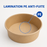 Kraft salatikauss 500 ml Ø 150 mm — Komplekt 300