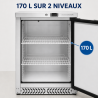 Roostevabast terasest negatiivne külmkapp 170 L -18°C tööpinna all
