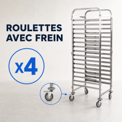 Gastronorm Scale GN 1/1 15 Levels Stainless Steel Casters