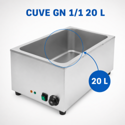 Bain-Marie Professionnel GN 1/1 20 L 1200 W Roostevaba Teras
