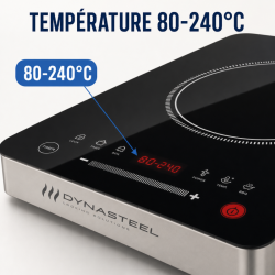Induktsioonplaat Pro 2500 W — 80-240°C, Digitaalne