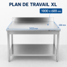 Roostevabast terasest laud 1000x600 mm tagaseina ja alumise riiuliga