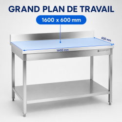 Roostevabast terasest laud 1600x600 mm tagasein ja alumine riiul