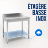Roostevabast terasest laud 1600x600 mm tagasein ja alumine riiul