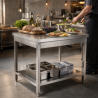 Roostevabast terasest laud 800x600 mm alumise riiuliga — Pro
