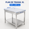 Roostevabast terasest laud 800x600 mm alumise riiuliga — Pro