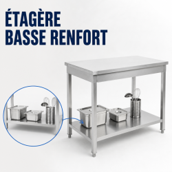 Roostevabast terasest laud 800x600 mm alumise riiuliga — Pro