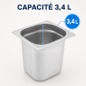 Bac Gastro GN 1/6 Inox Sügavus 200 mm - 3,4 L