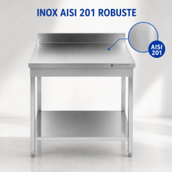 Roostevabast terasest laud 800x700 mm tagasein ja alumine riiul