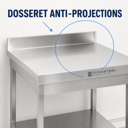 Roostevabast terasest laud 800x700 mm tagasein ja alumine riiul