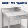 Roostevabast terasest laud 800x700 mm tagasein ja alumine riiul