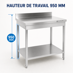 Roostevabast terasest laud 800x700 mm tagasein ja alumine riiul