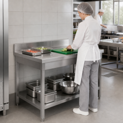 Roostevabast terasest laud 1400x700 mm tagasein ja alumine riiul
