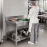 Roostevabast terasest laud 1400x700 mm tagasein ja alumine riiul